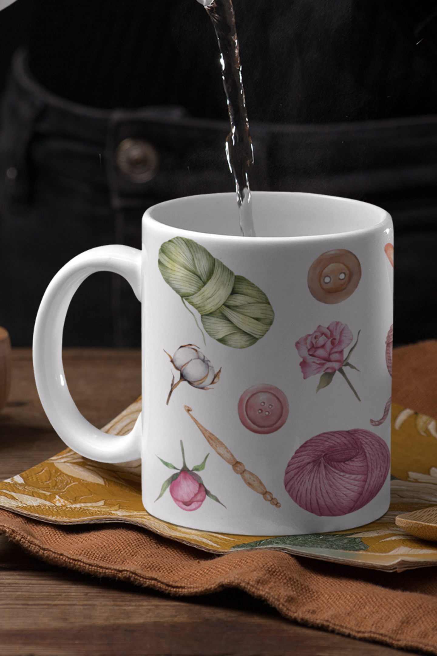 Vintage Crochet Haberdashery Mug