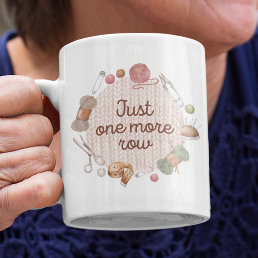 Vintage Just One More Row Mug