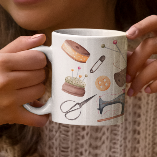 Vintage Sewing Haberdashery Mug
