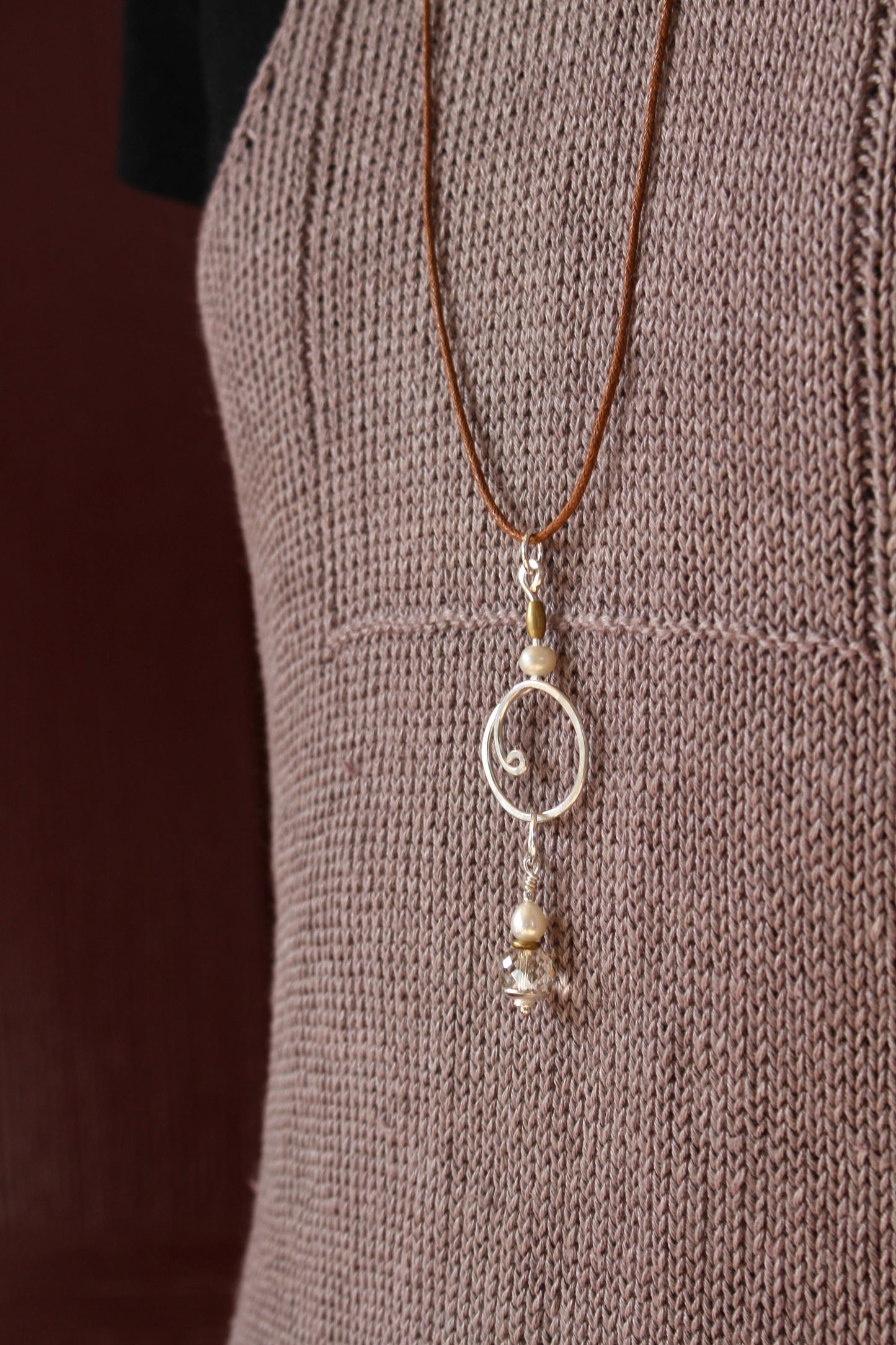WOOL & WIRE "Orbit" Stitch Marker Necklace