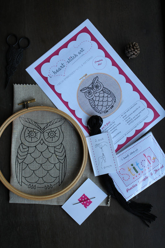 Owl Embroidery Kit