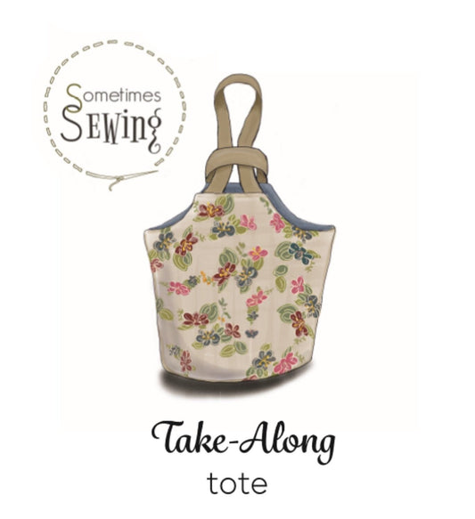 Tote Sewing Pattern • Take-Along Tote Reversible Knitting Project Bag PDF Sewing Pattern • DIY Gift for Sewists Easy Sewing Pattern