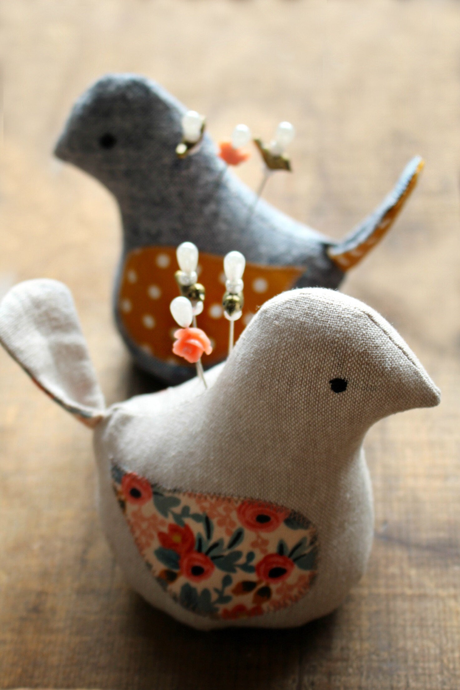 Pin Cushion Sewing Pattern • Sweet Song Bird Pincushion PDF Sewing Pattern • DIY Gift for Sewists Easy Sewing Pattern