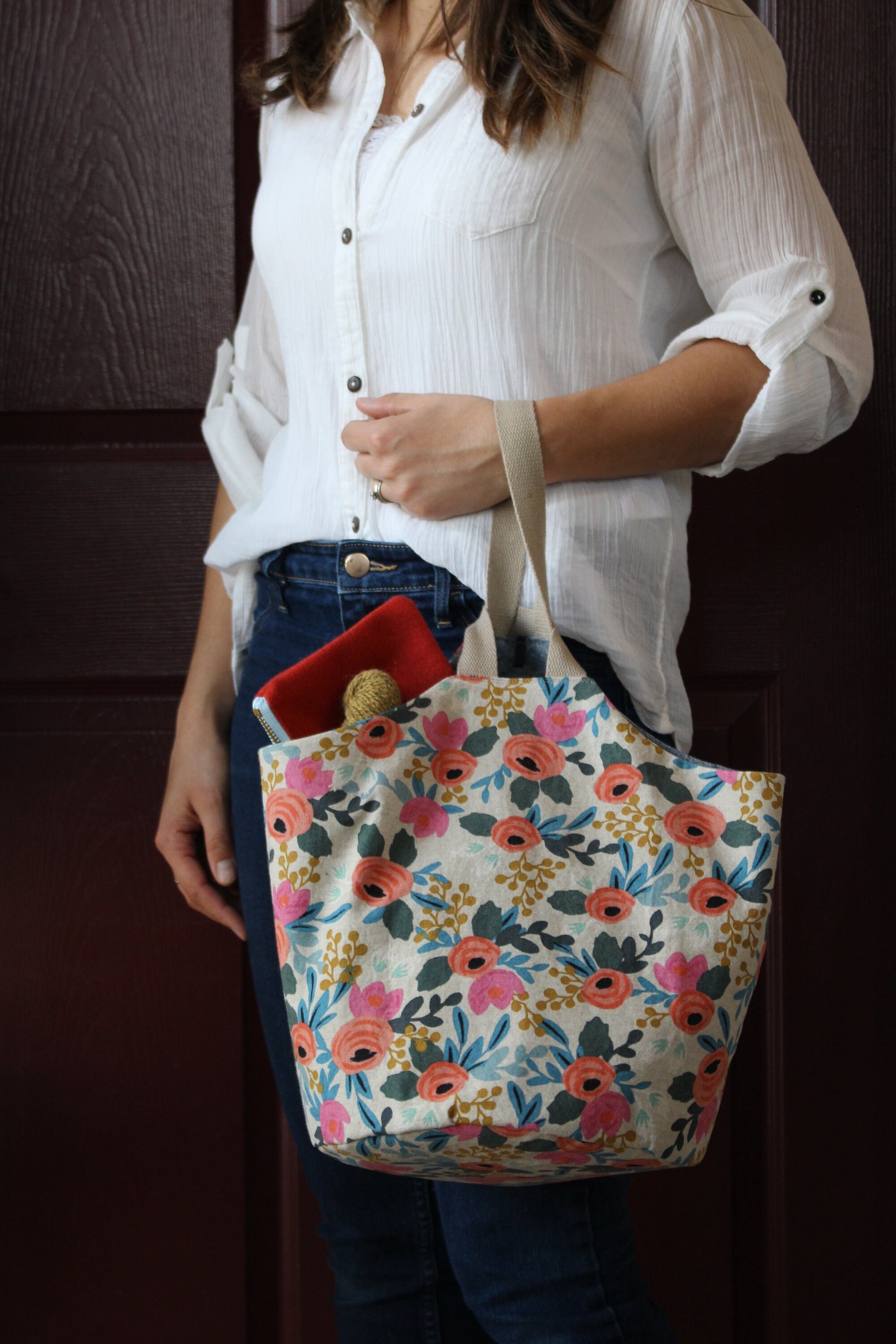 Tote Bag Sewing Pattern • Reversible Take Along Tote Printed Pattern • DIY Gift Idea // Gifts for Sewists