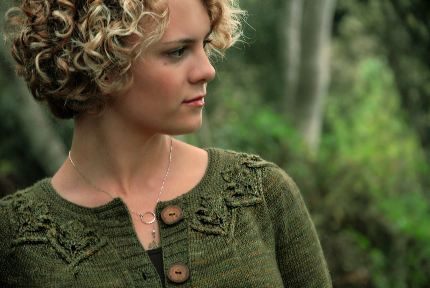 Leaf Yoked Cardigan for Women Pattern • Gnarled Oak Knitting Pattern PDF • Intermediate Knit Pattern