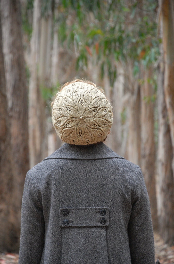 Slouchy Leaf Beret Pattern • Rustling Leaves Knitting Pattern PDF • Intermediate Knit Pattern