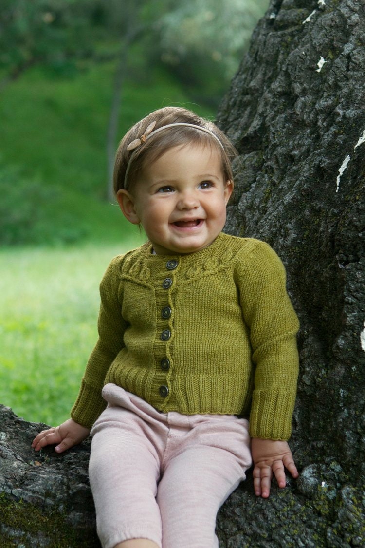 Baby Sweater Knitting Pattern • Twiggy Knitting Pattern PDF • Intermediate Knit Pattern