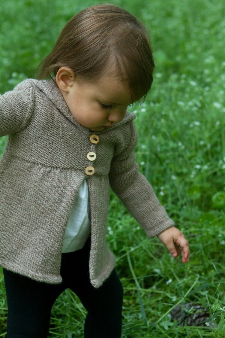 Baby Hood Tree Motif Sweater Pattern • Baby Branches Knitting Pattern PDF • Intermediate Knit Pattern