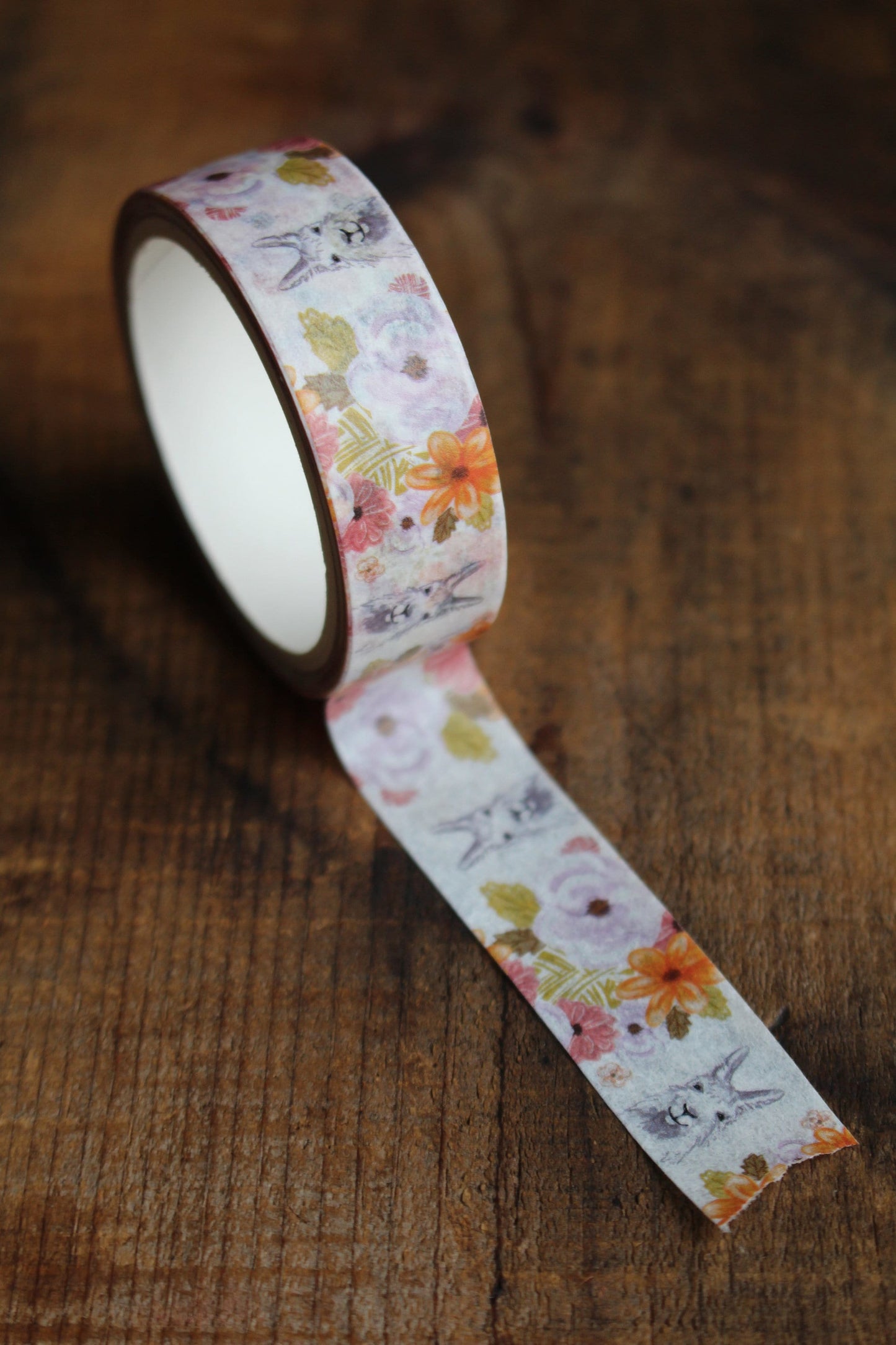 Llama Washi Tape • Japanese Washi Tape for Crafting and Gifts • Flowers and Llamas • Gift for Scrapbookers