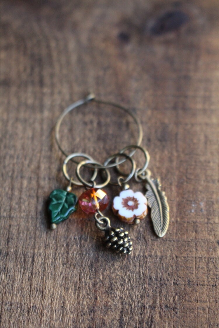 Stitch Markers • Floral Feather Stitch Markers for Knitting • Knitting Gift for Mom