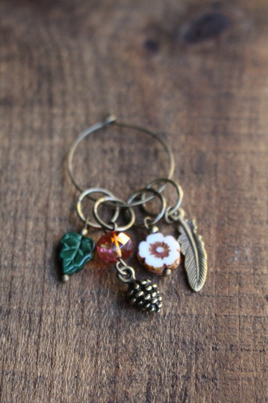 Stitch Markers • Floral Feather Stitch Markers for Knitting • Knitting Gift for Mom