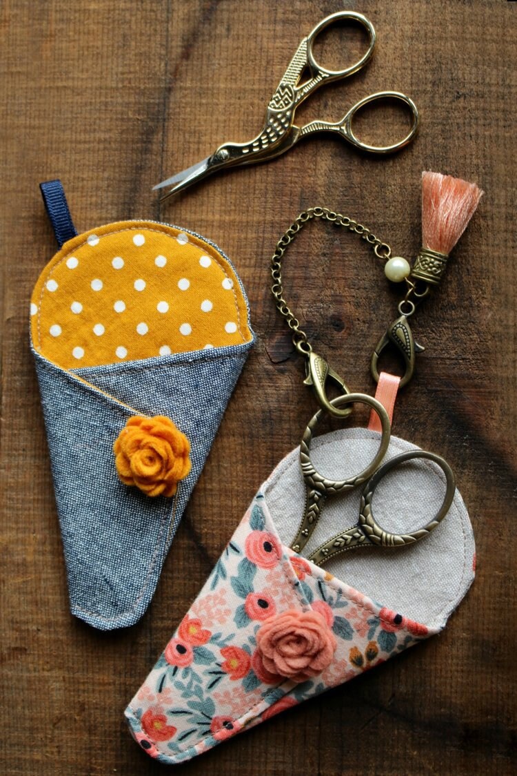 Tasseled Scissor Chain • Handmade Embroidery Accessory • Quirky Gift for Quilters • Unique Gift Ideas for Grandma • Handmade Embroidery Gift
