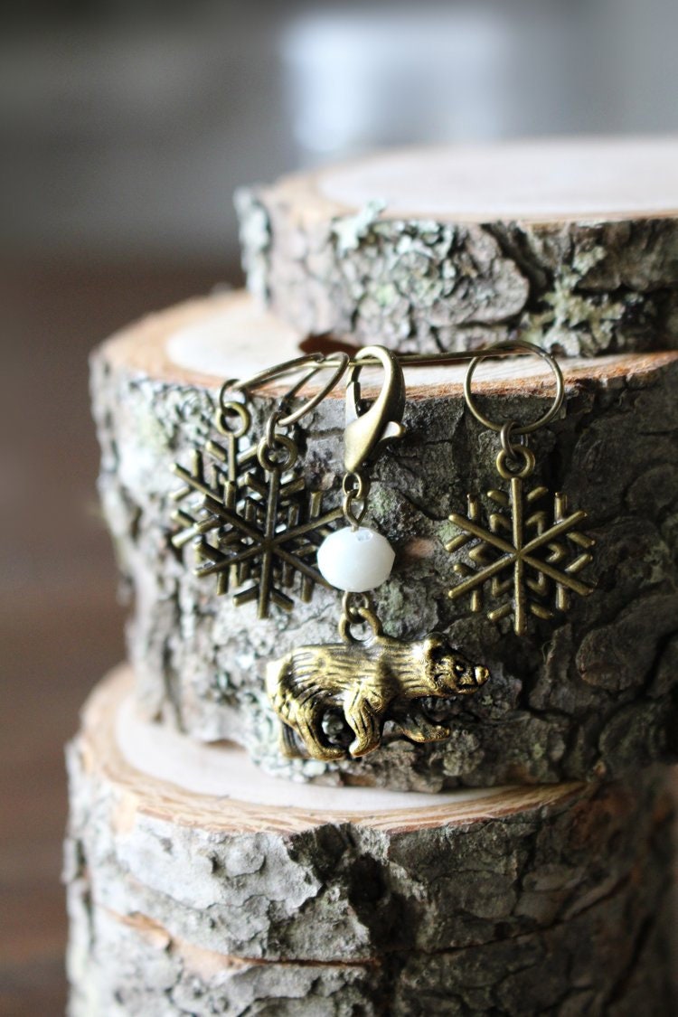Stitch Markers • The Unhibernating Bear Stitch Marker Set for Knitting • Best Gift for Knitters