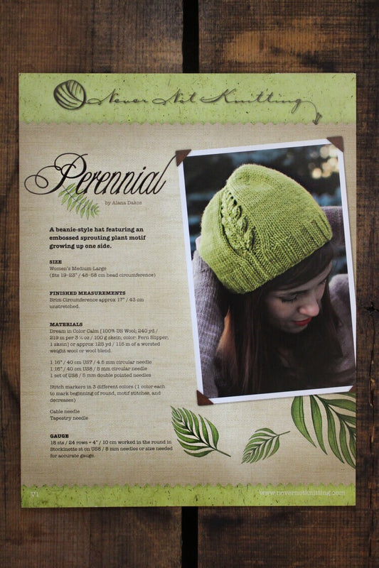 Knit Beanie Pattern • Perennial Printed Knitting Pattern • Knitting Pattern Gift