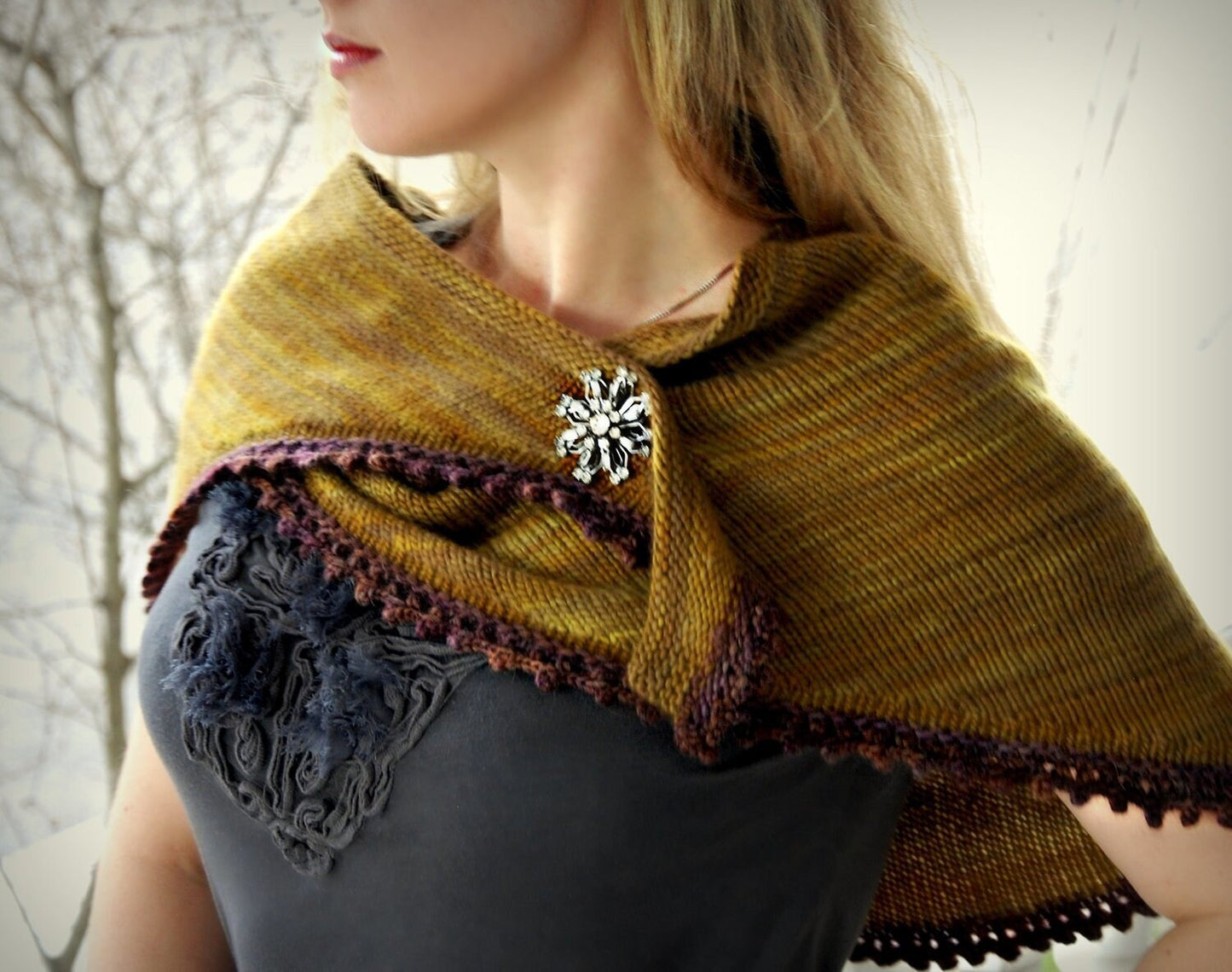 Wrap Knitting Pattern • Cosette Wrap Printed Knitting Pattern • Knitting Pattern Gift