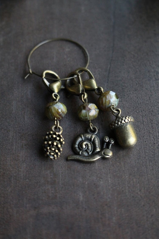 Progress Keeper Set • Forest Finds Progress Keeper Trio • Knitting Gift for Grandma