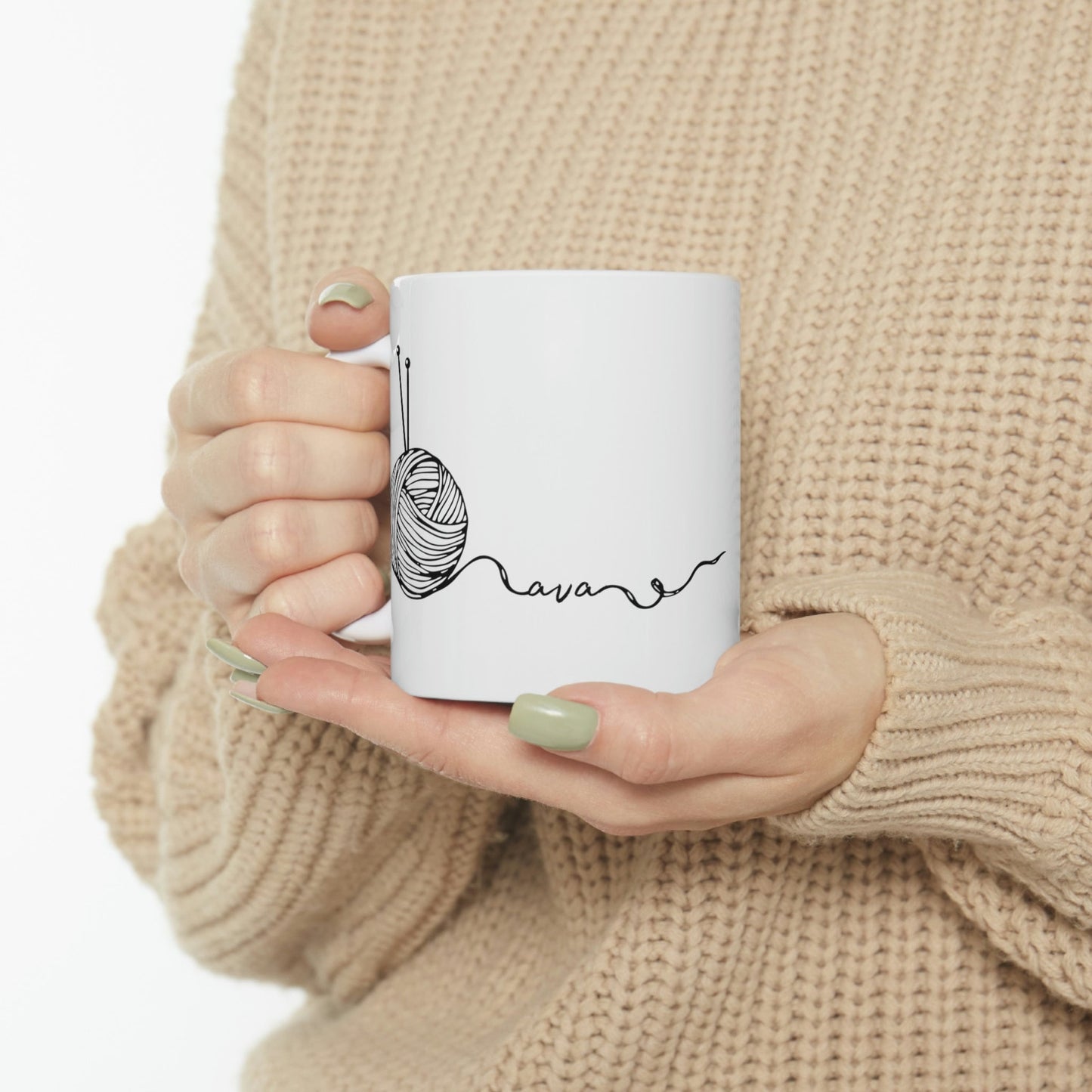 Write Your Name In Yarn / Personalized Mug