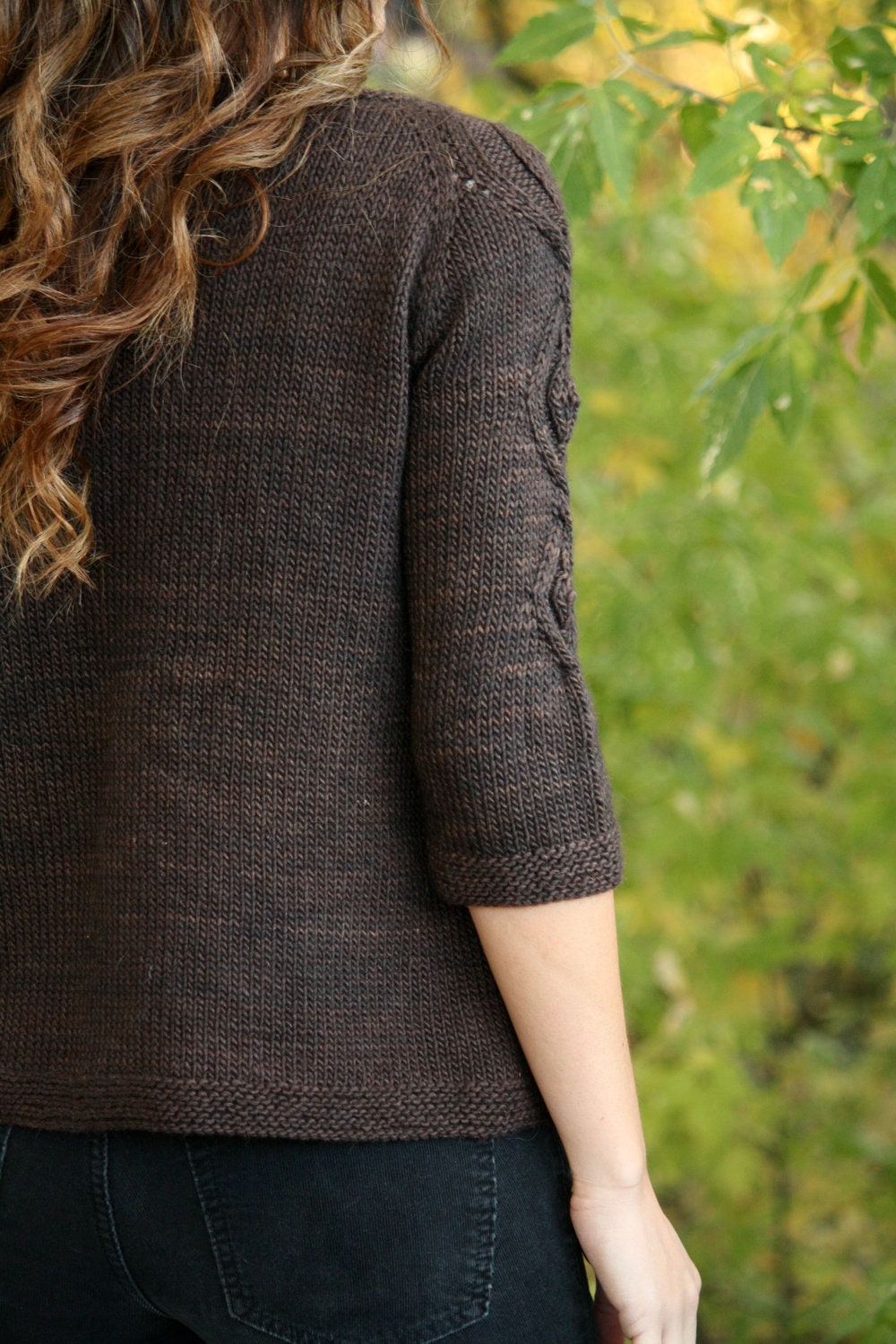 Vine Motif Button Up Cardigan Pattern • Entangled Vines • Intermediate Knitting Pattern PDF