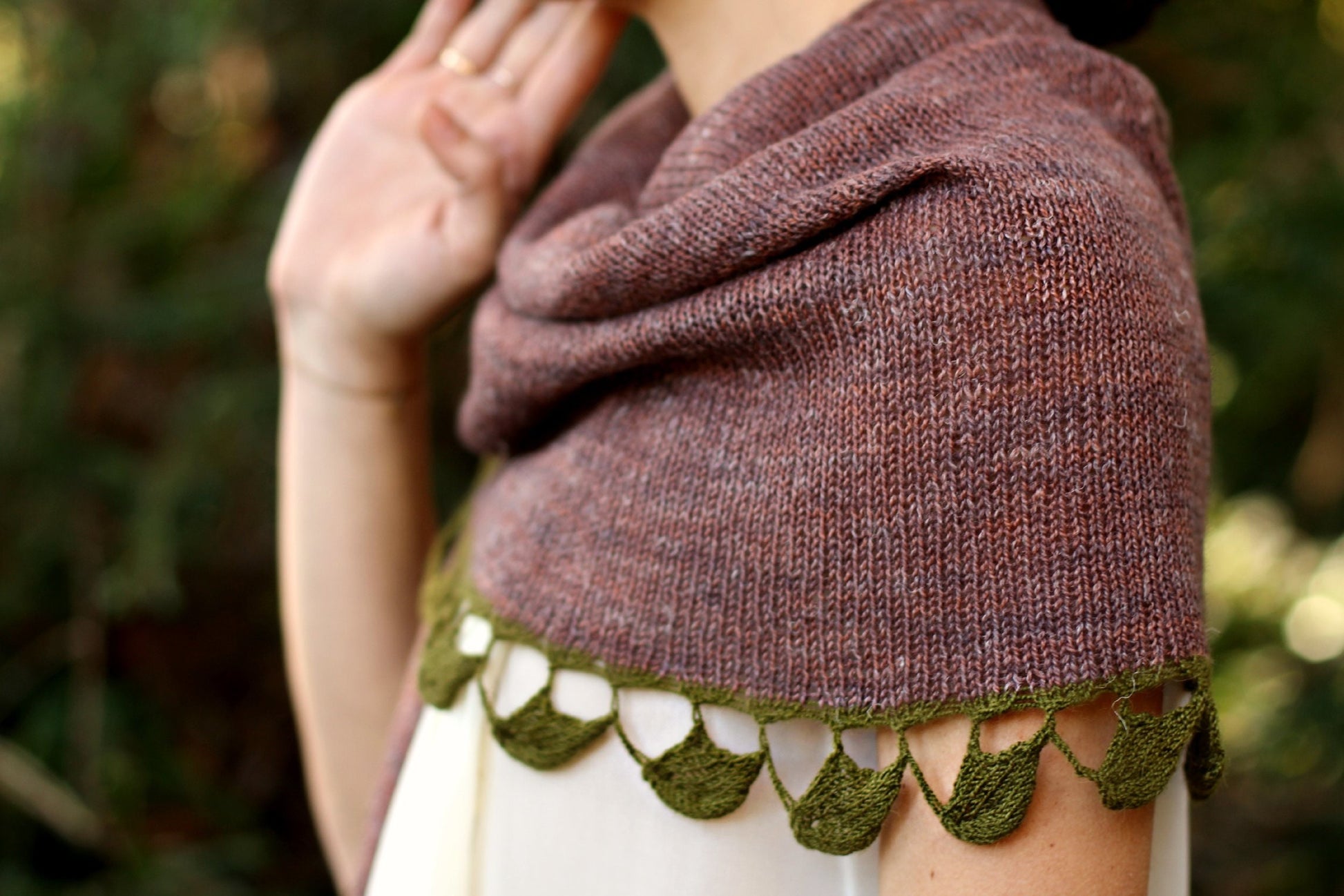 Delicate Leaf Shawl Knitting Pattern • Hanging Leaves Shawl • Intermediate Knit Pattern PDF