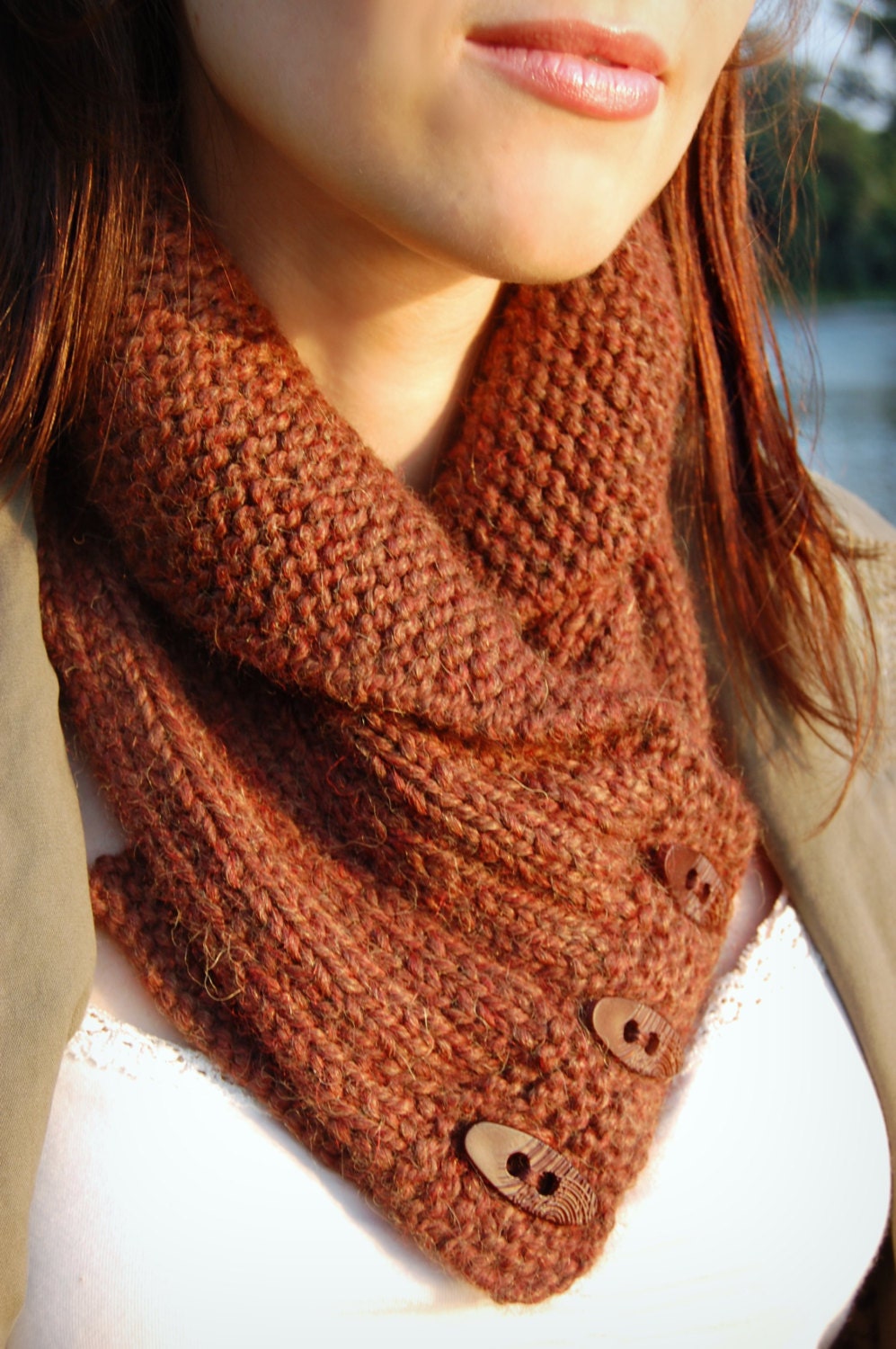 Women's Cowl Knitting Pattern • Shawl Collared Cowl Knitting Pattern PDF • Intermediate Knit Pattern