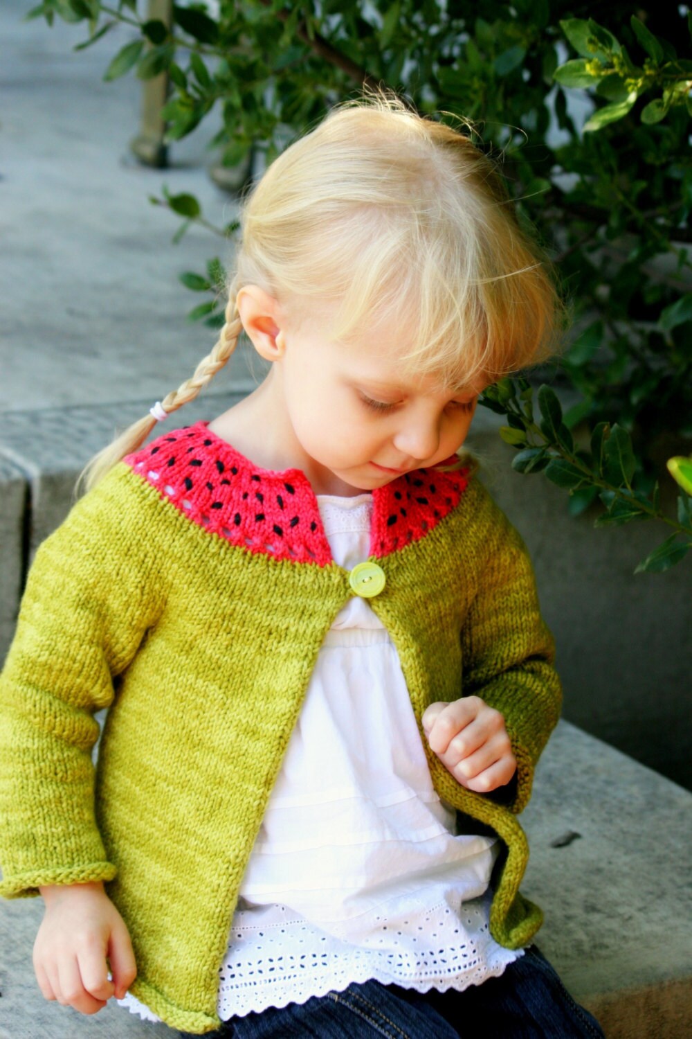 Cute Child's Sweater Knitting Pattern • Watermelon Knitting Pattern PDF • Intermediate Knit Pattern