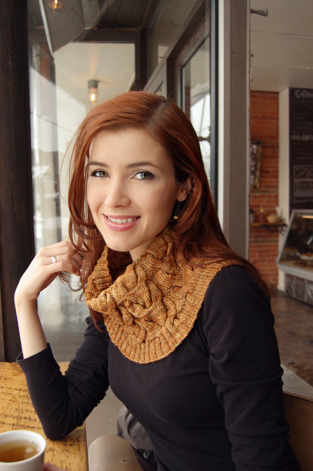 Women's Lightweight Cabled Cowl Pattern • Cream & Sugar Cowl Knitting Pattern PDF • Intermediate Knit Pattern