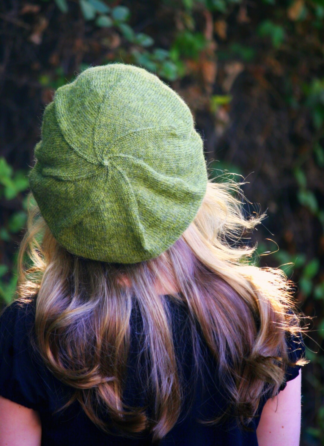 Baby-Adult Stripe Lace Brim Hat Knitting Pattern • Molly Beret Knitting Pattern PDF • Beginning to Intermediate Knit Pattern