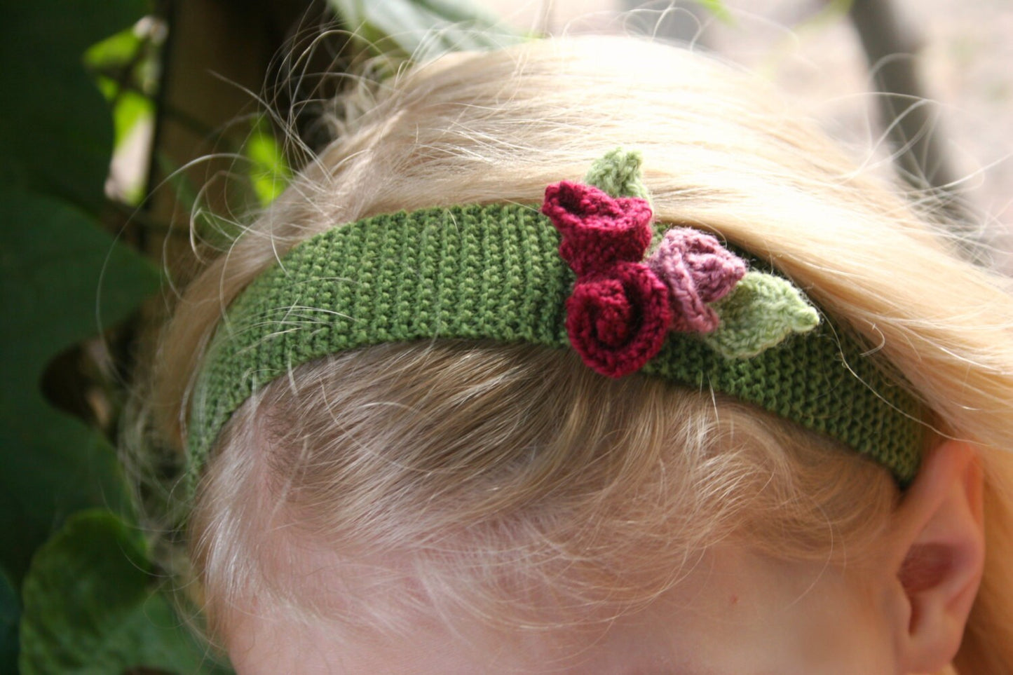 Kids Headband Knitting Pattern • Roses Are Red PDF Knitting Pattern • Intermediate Knit Pattern