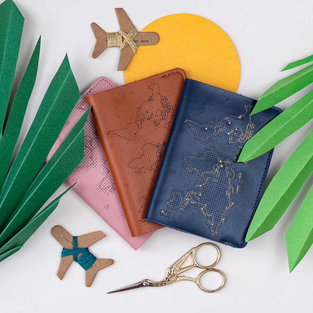 "Stitch Where You've Been" Passport Cover Kit