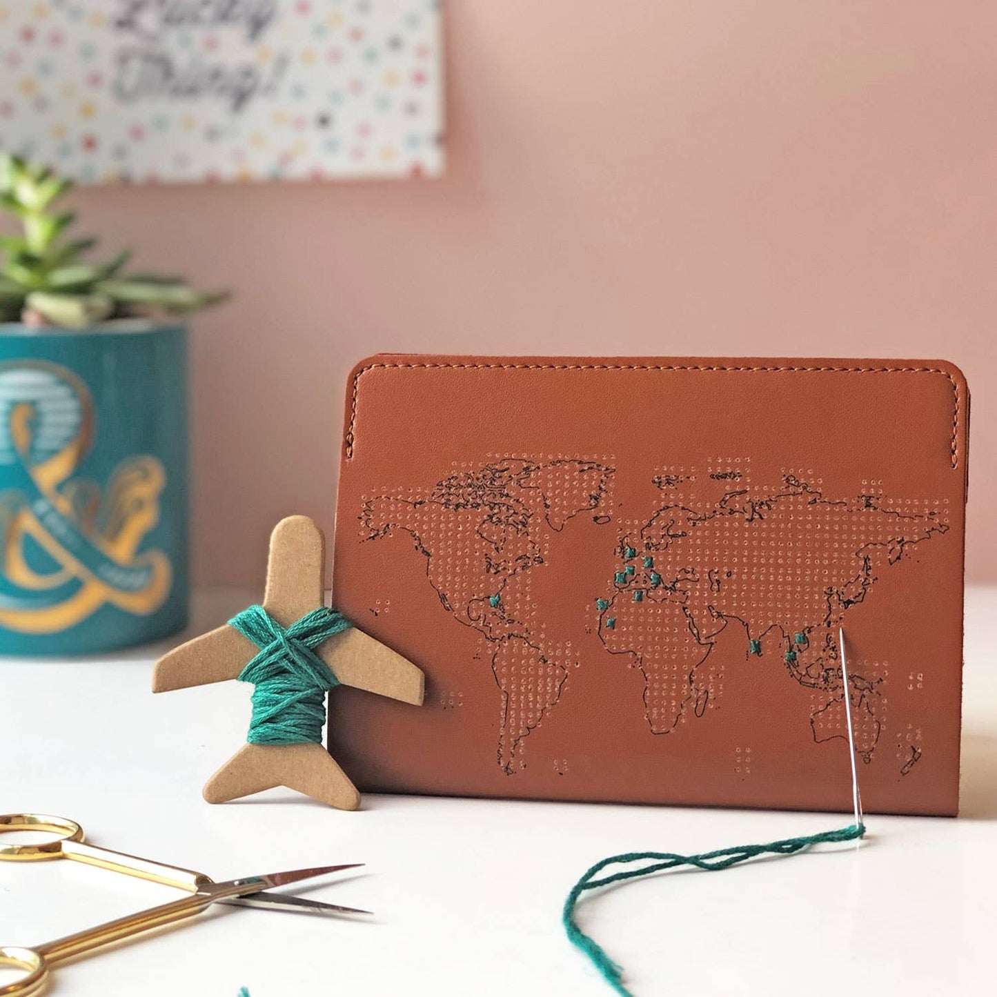 "Stitch Where You've Been" Passport Cover Kit