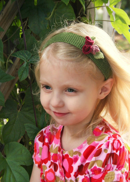 Roses Are Red Headband PDF Pattern