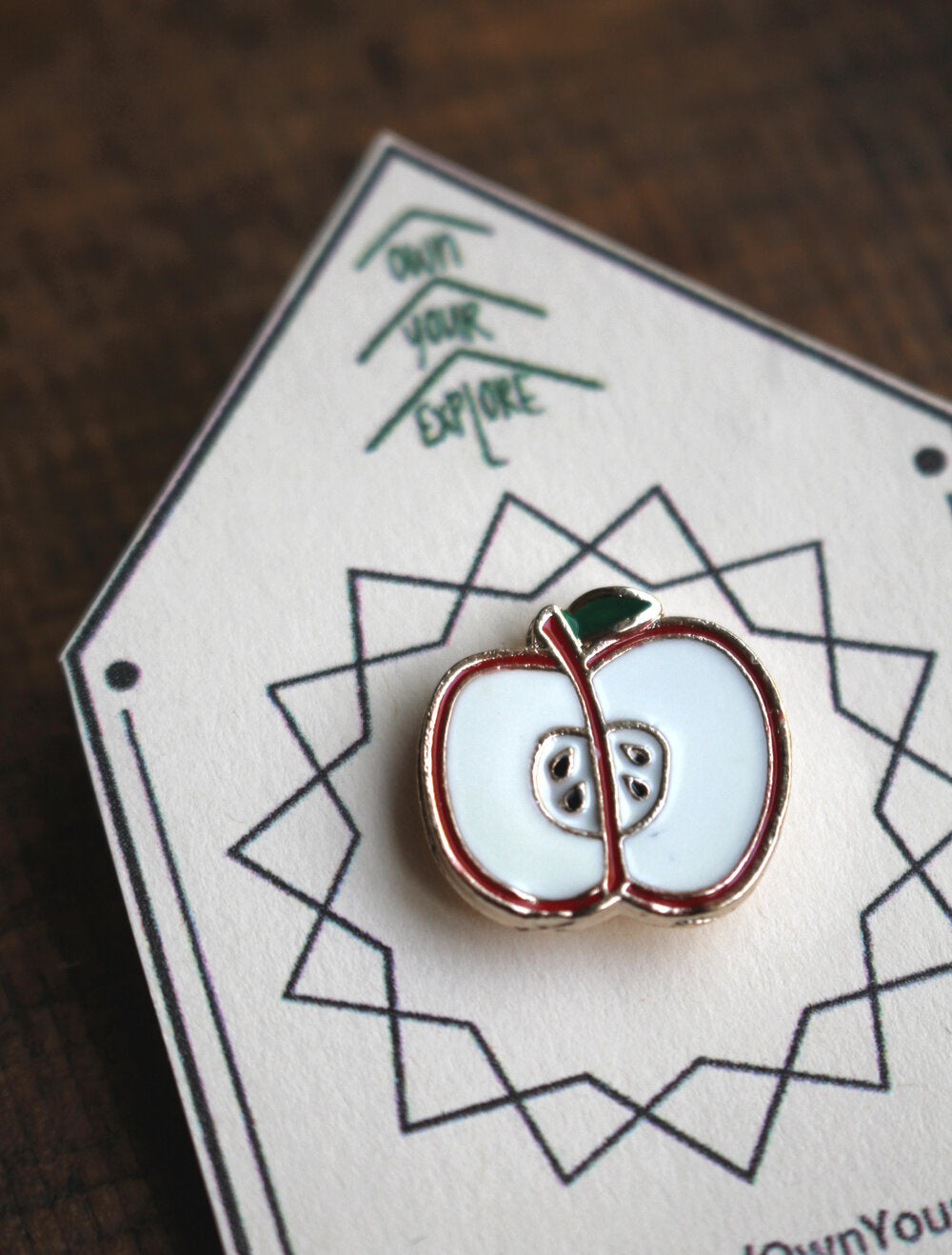 Apple Slice Enamel Pin – Never Not Knitting