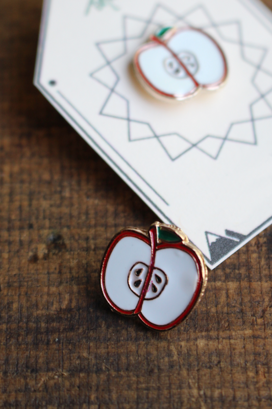 Apple Slice Enamel Pin