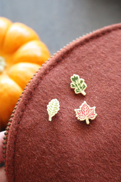 Mini Fall Leaves Enamel Pin Set