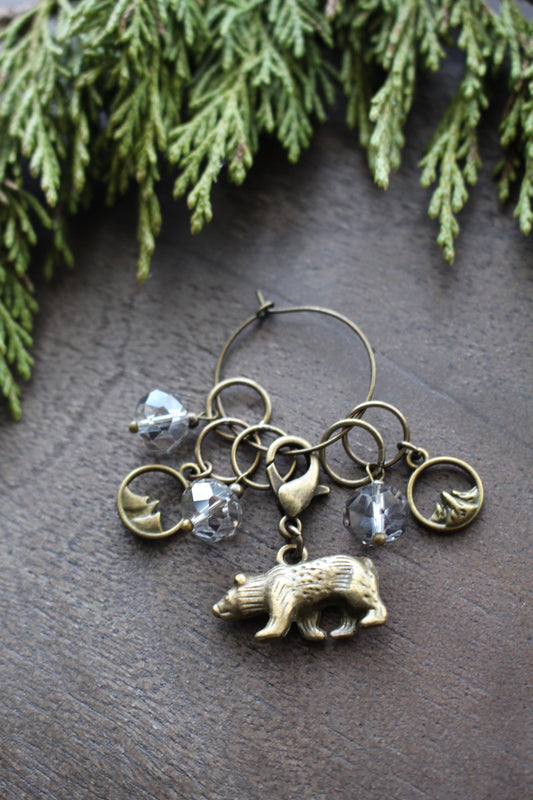 Bear Mountain Stitch Markers Set