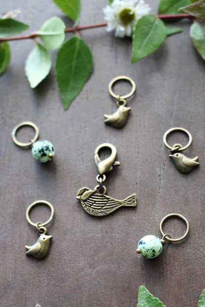 Bird Family Stitch Markers Set