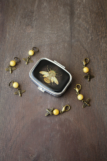 Bumblebee Stitch Marker Tin