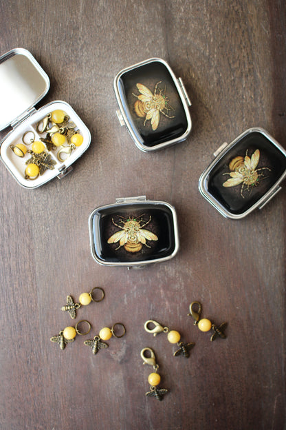 Bumblebee Stitch Marker Tin