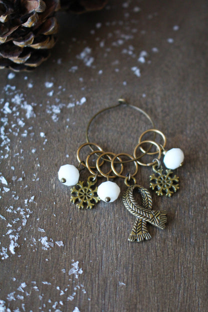 Winter Scarf Stitch Markers Set