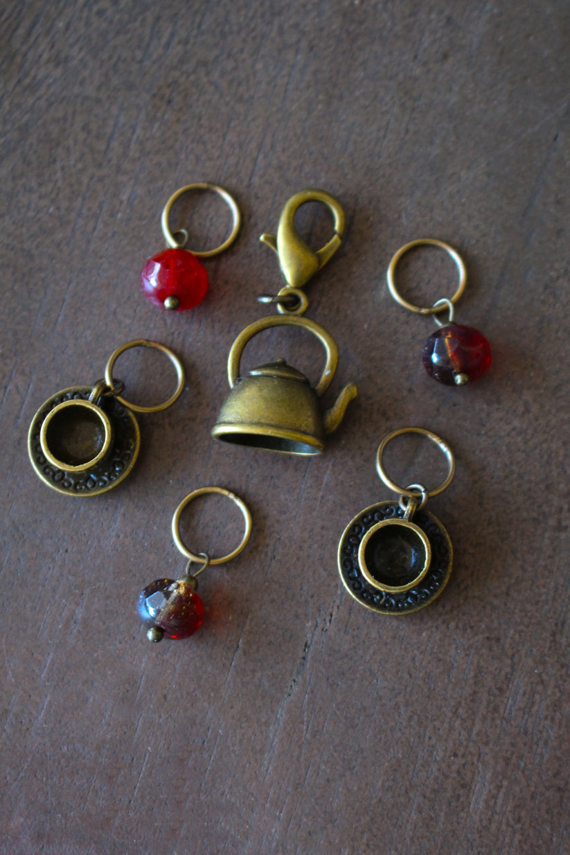 Tea Time Stitch Markers Set – Never Not Knitting