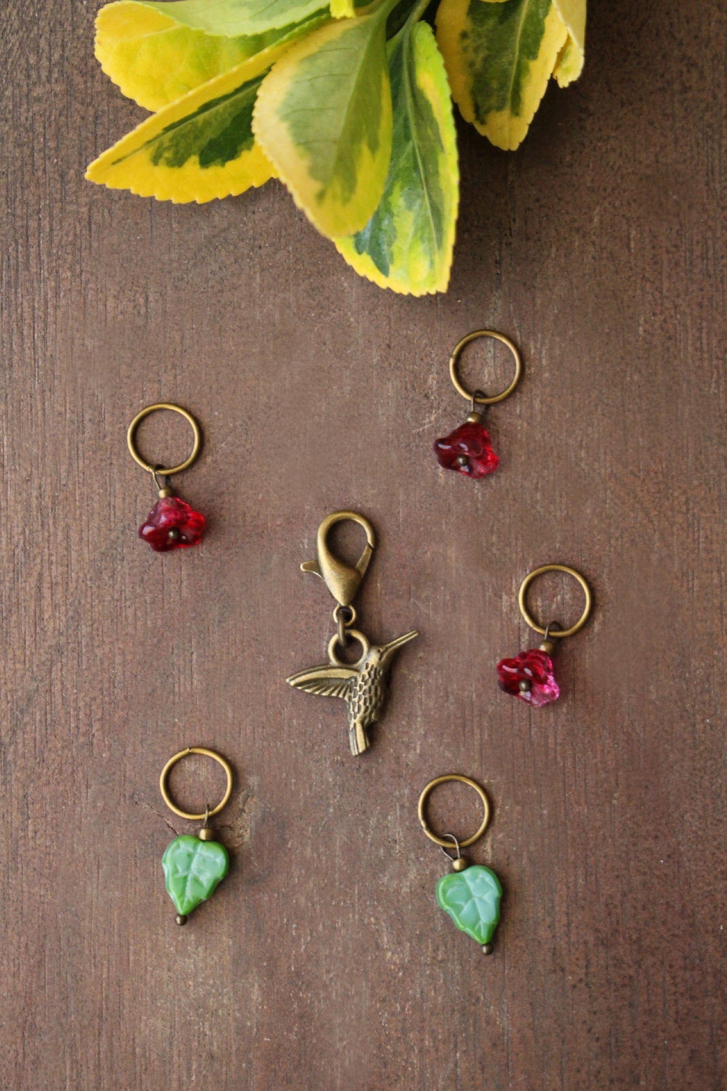 Hummingbird Garden Stitch Markers Set