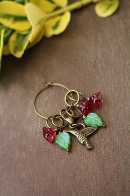 Hummingbird Garden Stitch Markers Set