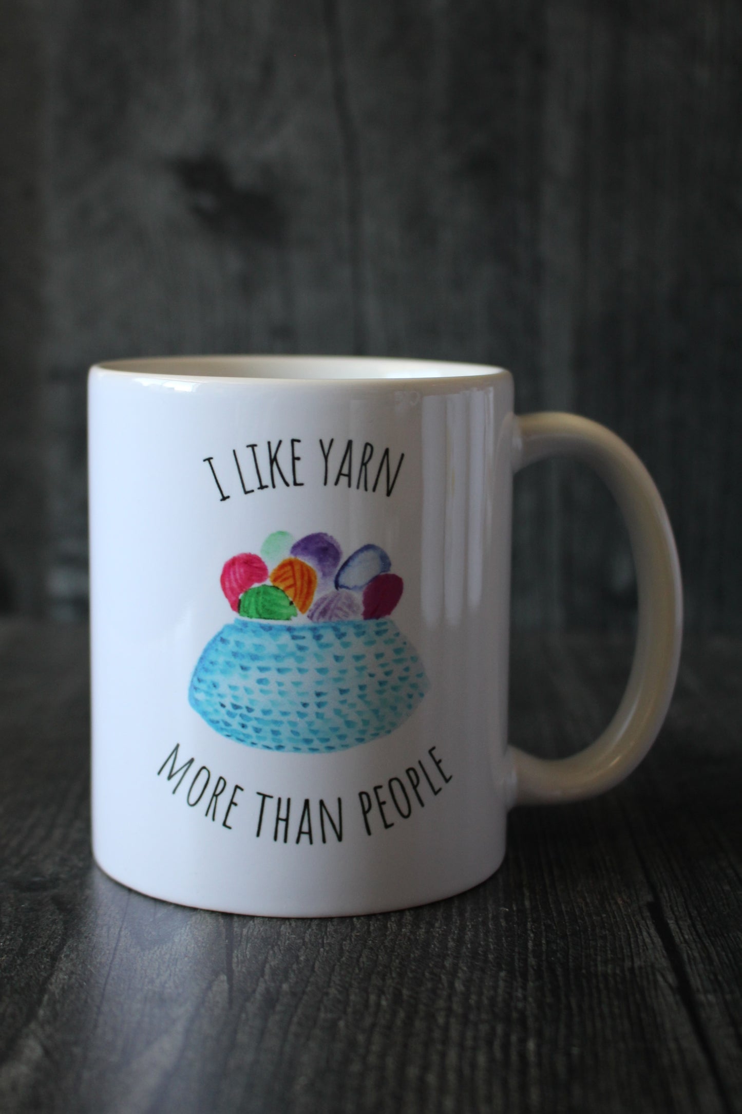 "I Like Yarn More Than People" Mug