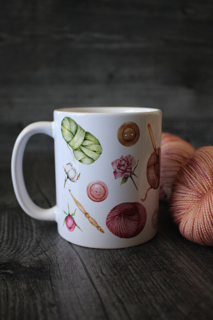 Vintage Crochet Haberdashery Mug