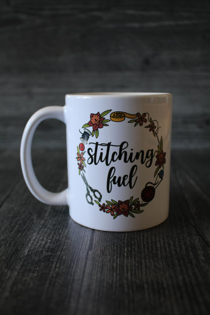 "Stitching Fuel" Mug