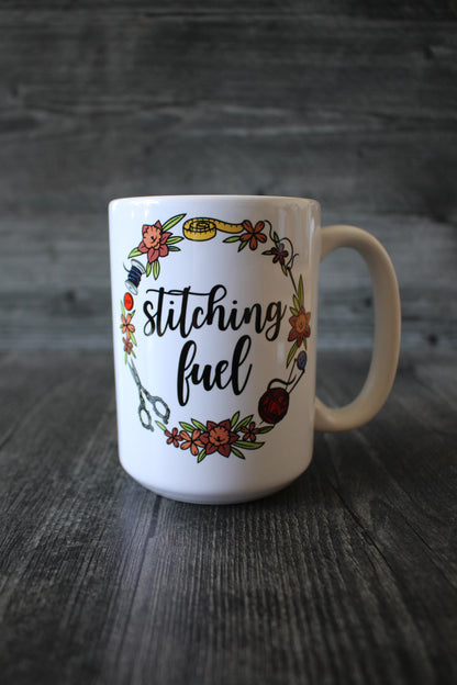 "Stitching Fuel" Mug