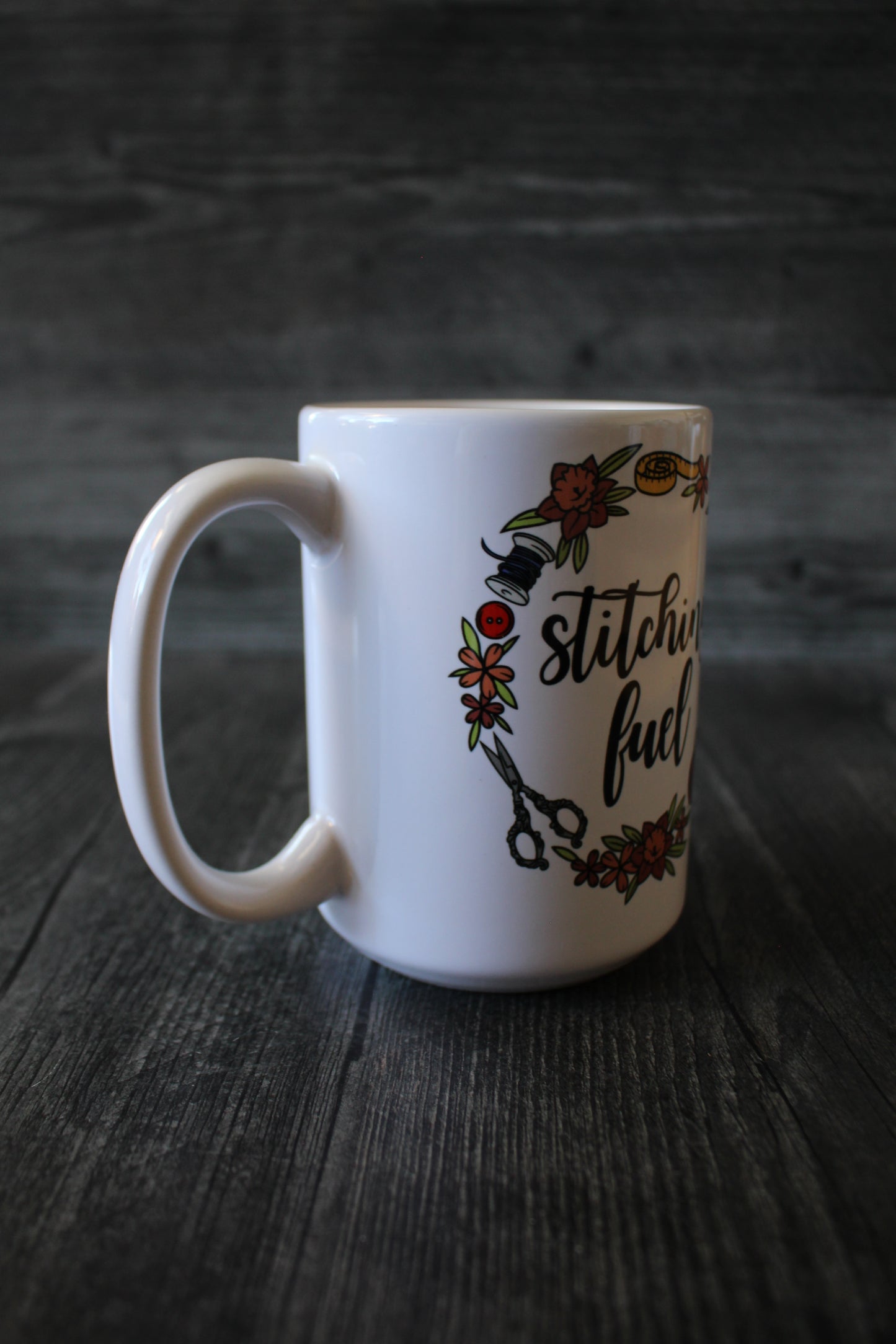 "Stitching Fuel" Mug