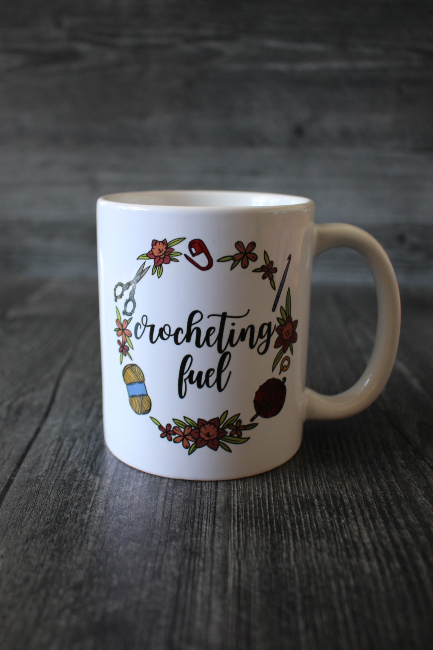 "Crocheting Fuel" Mug