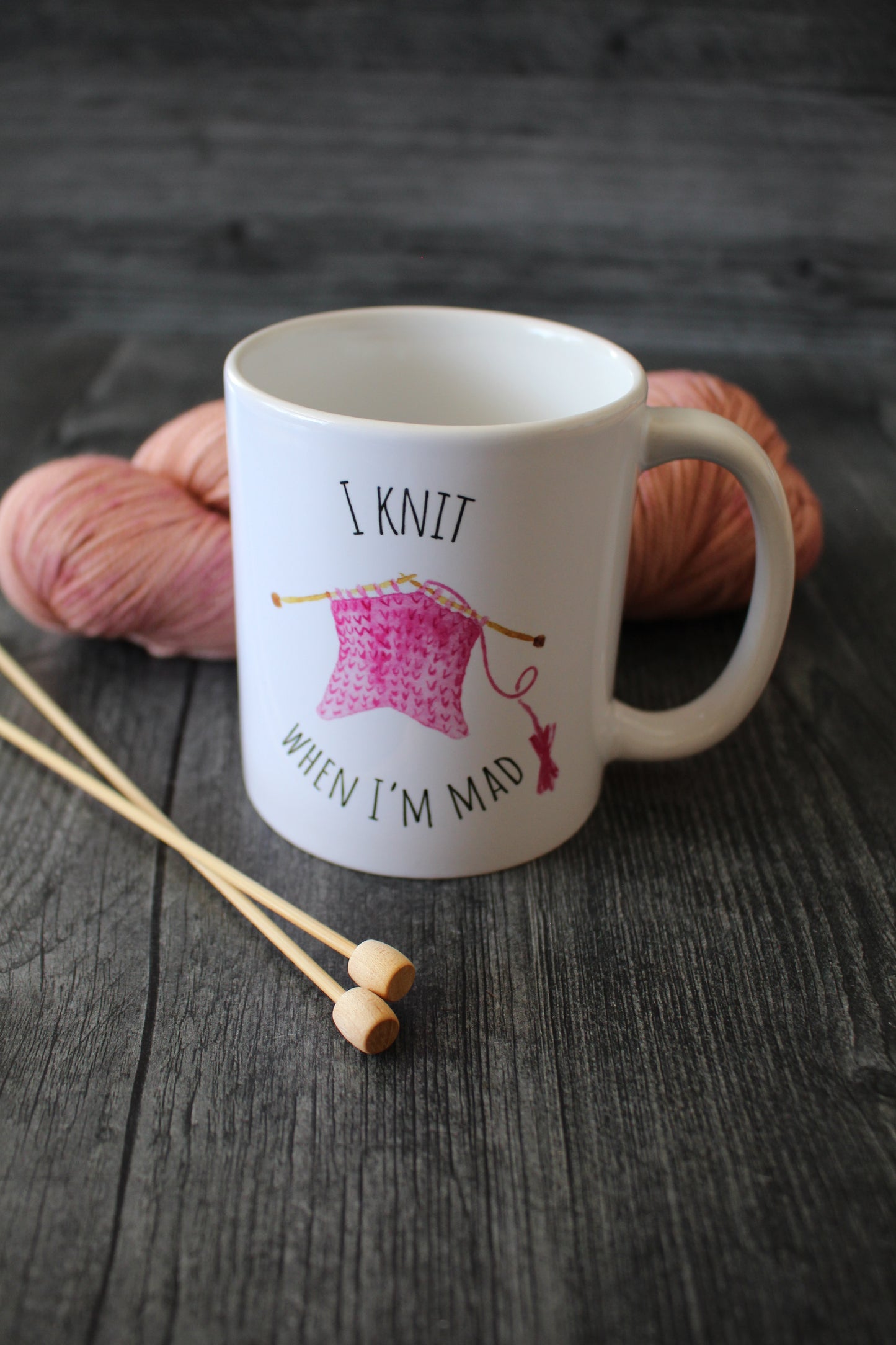 "I Knit When I'm Mad" Mug