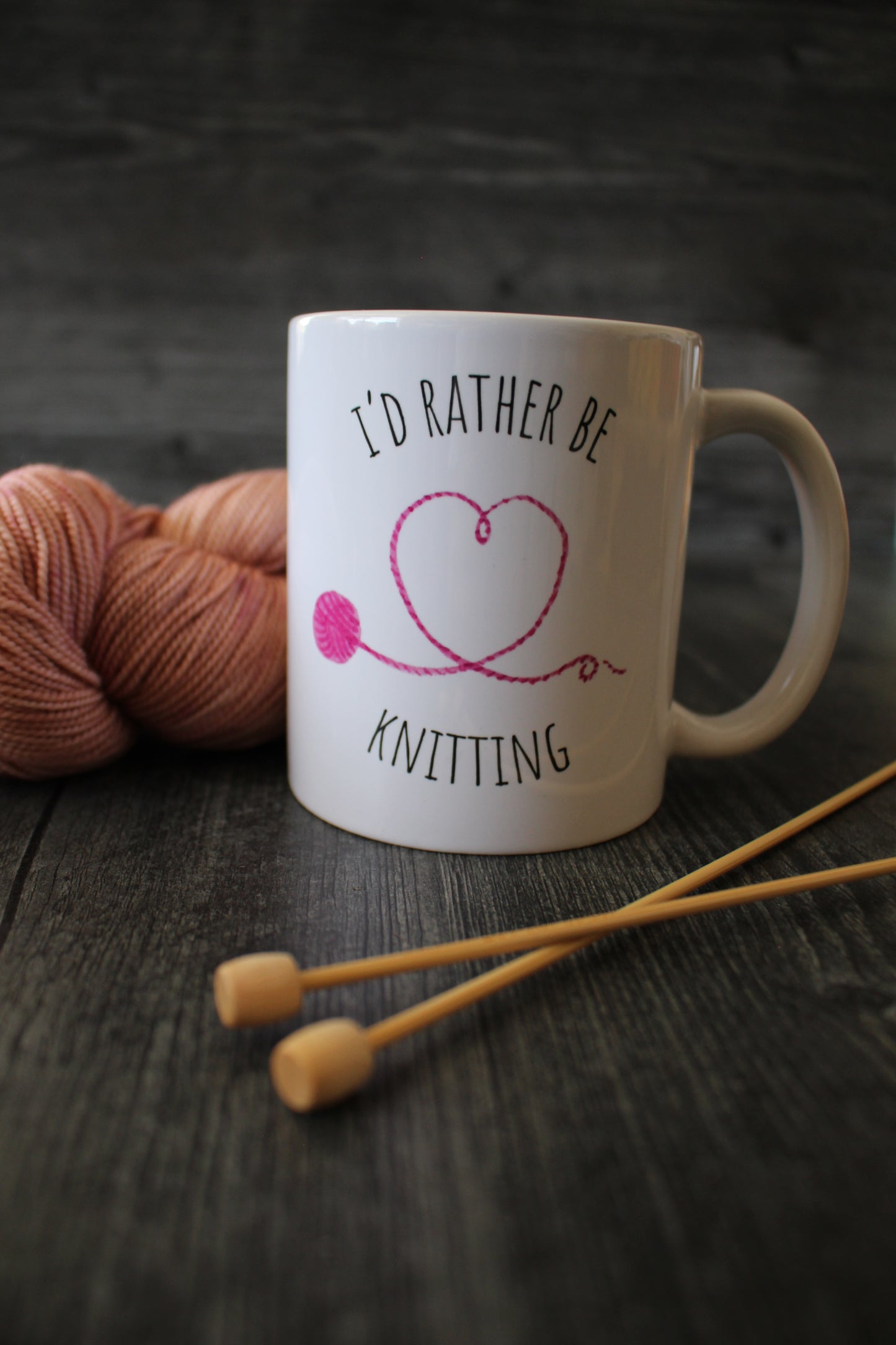 "I'd Rather Be Knitting" Mug